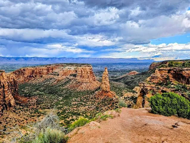 Red sandstone canyon landscape in Colorado National Monument